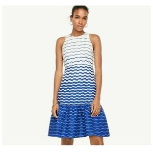 NWT Ann Taylor Blurred Stripe Flare Dress